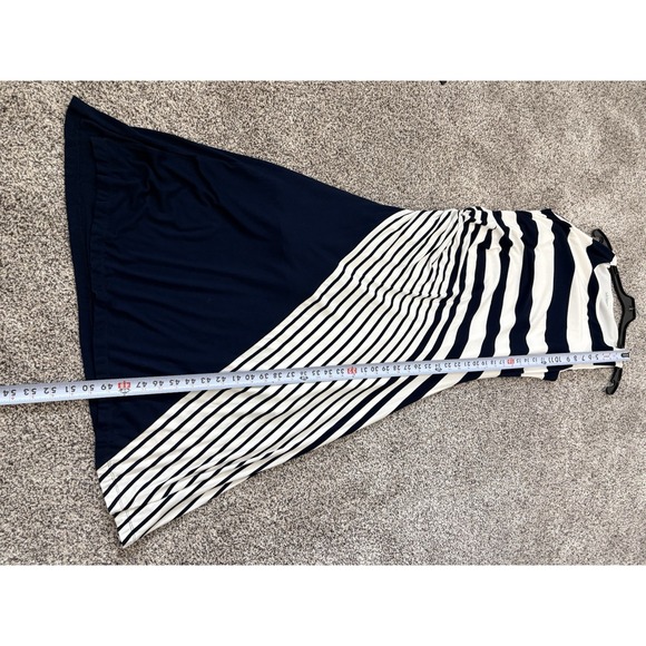 Soft Surroundings Dress Women Large Blue White Vela Infinty Maxi Stretch Coastal - Picture 8 of 12